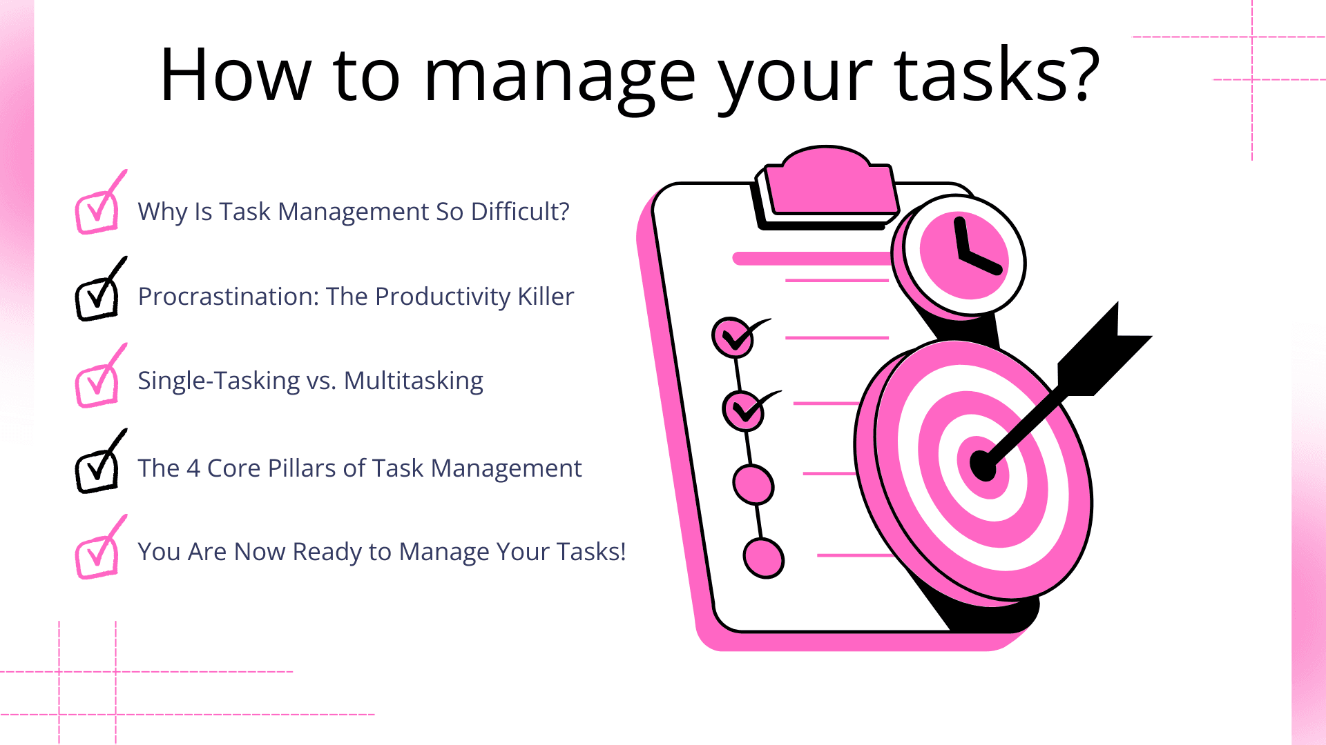 How to manage your tasks visual illustration