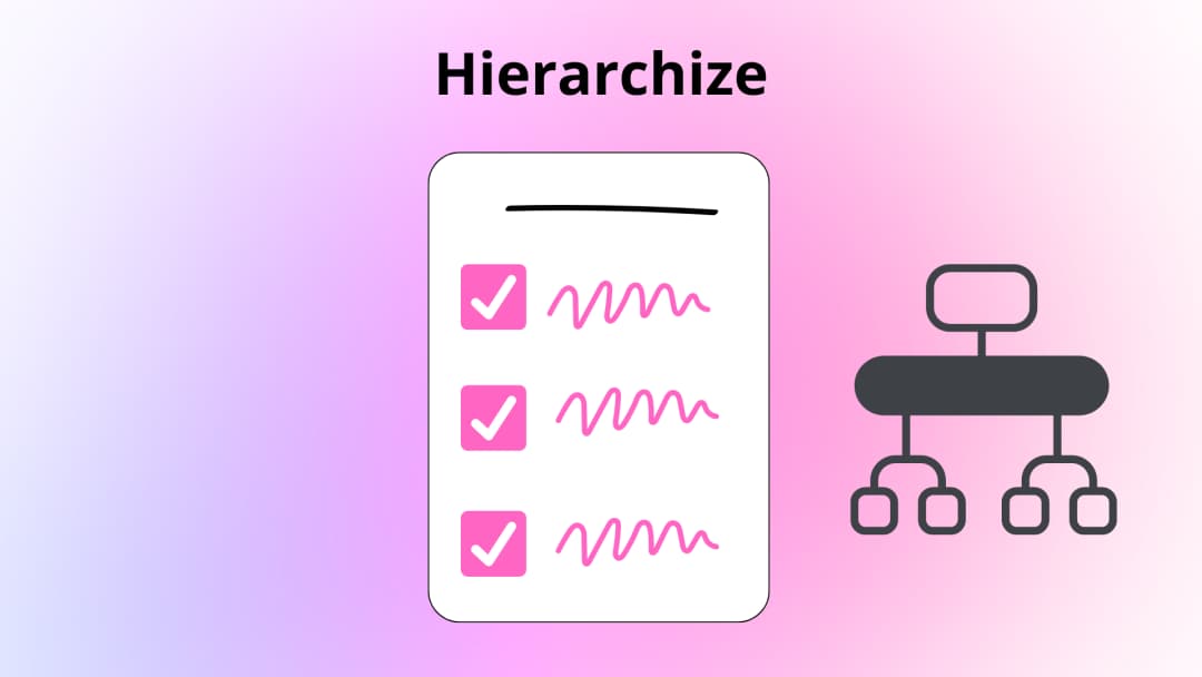 The hierarchize pillar for effective task management.